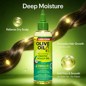 Huile capillaire exotique OEM ODM à l'huile d'olive et d'huile de Babassu pour la croissance des cheveux afros, soin nourrissant du cuir chevelu, sans pellicules, sans accumulation, 127 ml - Product Image 2