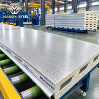 Panneau sandwich en polyuréthane pour toiture industrielle et isolation des murs, utilisation en chambre froide et atelier, résistant au feu et à l'eau