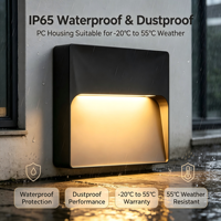 Lampe d'escalier LED 6W étanche IP65 anti-corrosion pour extérieur, murale, en polycarbonate, pour projets de vente en gros