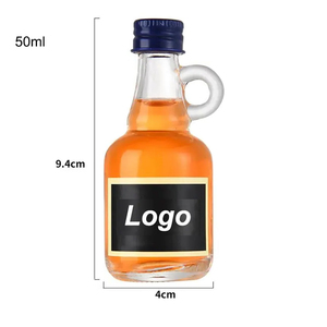 Nouveau gros 50ml 100ml Mini petit échantillon alcool jus boissons verre vin liqueur <span class=keywords><strong>bouteille</strong></span> en verre avec couvercle à vis à vendre - Product Image 2