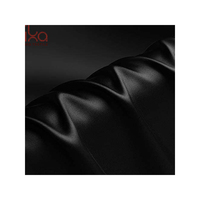 Vente en gros 100% Noir 22mm Luxe Soie Charmeuse Satin Mûrier Tissu teint uni pour femmes Vêtements de nuit Robes Coussins Filles