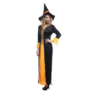 Halloween naranja bruja túnica mujeres adultas Cosplay fiesta <span class=keywords><strong>disfraces</strong></span> bonita bruja - Product Image 4