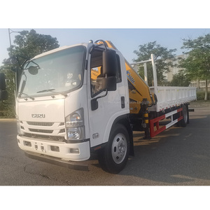 Nuevo 4x2 Isuzu <span class=keywords><strong>Truck</strong></span> Mounted 4 Ton Knuckle Boom Crane Plegable Brazo Manipulador Camión 5 Ton Capacidad de carga Grúa móvil para la venta - Product Image 2