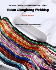 Bán buôn Nylon Polyester bện Vòng xoắn dây cầm tay dây xử lý cho giày và túi đầy màu sắc bao bì dây thừng - Product Image 5
