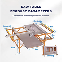 Scie à table pour le travail du bois, établi dédié, scie à table coulissante de précision, scie multifonctionnelle