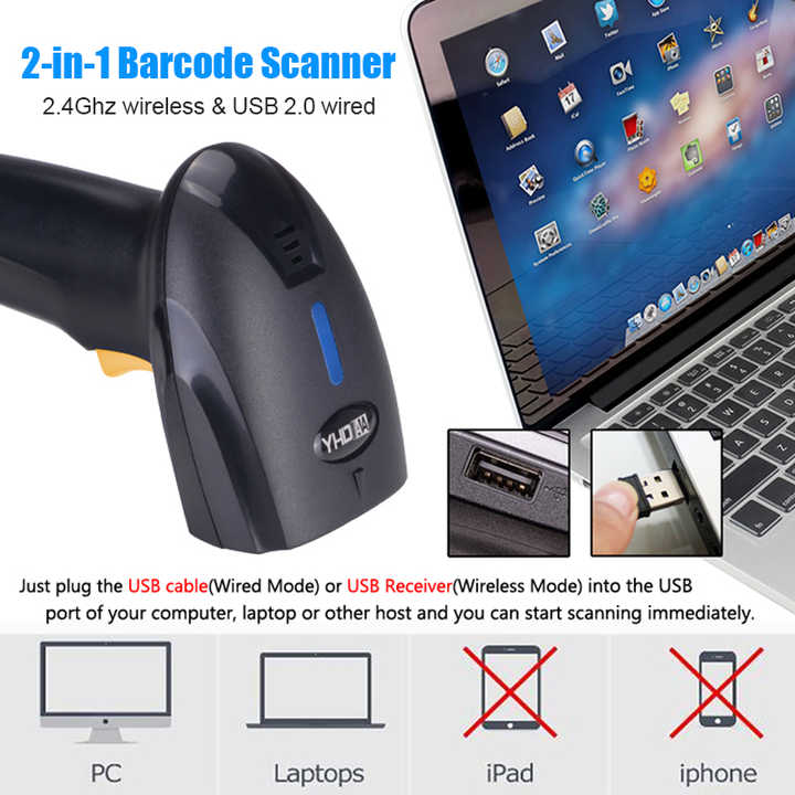 Lettore Codice A Barre Wireless OBZ - Scanner Portatile Bluetooth 1D/2D Per PC E Tablet - Foto 7