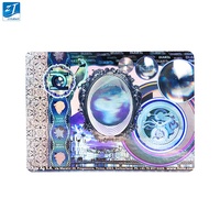 Autocollants holographiques personnalisés, étiquettes avec logo en feuille holographique, impression personnalisée, autocollant holographique transparent 3D