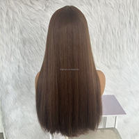 En Stock, Peluca Judía con Encaje HD SDD de 150% de Densidad, Cabello Humano Virgen Natural Liso, Pelucas Kosher Listas para Enviar, Cabello Europeo