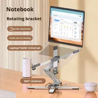Support pour ordinateur portable, rotation à 360 degrés, réglable, portable, pour tablette et ordinateur portable de 10 à 17 pouces