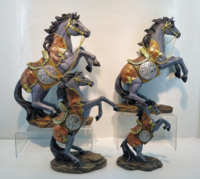 Ornements en laiton faits à la main de qualité supérieure, décoration de table, sculpture d'animaux de cheval, pots, figurines en métal moulé sous pression, cadeau