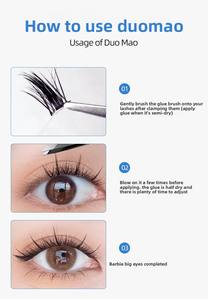 Colle à cils personnalisée à séchage rapide et imperméable, sans irritation, pour pose DIY, dissolvant de colle à cils, pince à cils métallique à pointe fine - Product Image 6