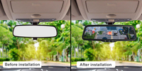 Monitor de pantalla completa con espejo interior OEM de 9,66 pulgadas compatible con entrada de señal de vídeo AHD/CVBS