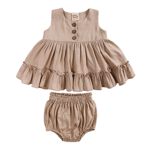 Conjuntos de Ropa Casual para Bebés Recién Nacidos, de Algodón y Lino, 2 Piezas, Trajes de Verano sin Mangas, Ropa para Niñas de 3 a 24 Meses - Product Image 4