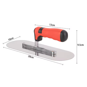 מגרדת אליפטית מנירוסטה דינגיו, כף תעשייתית 10 אינץ', סכין שפכטל משונן, כף טיח, כלי בטון - Product Image 6