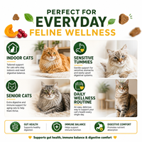 Complément Probiotique pour Chat, Friandises à Mâcher Douces, Santé Digestive, Immunité, Enzymes Prébiotiques, Forme de Cœur, Friandises Naturelles pour Animaux de Compagnie, 180 Unités