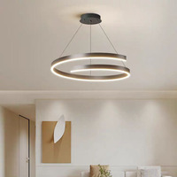 Lustres Créatifs Longs en Aluminium Noir/Blanc à Économie d'Énergie en Silicone, Idéaux pour Chambre à Coucher, Style Simple et Moderne - Meilleures Ventes