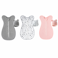 NUEVO Saco de Dormir Transpirable de Algodón para Bebé y Gorro de Bebé, Manta Envolvente Unisex para Recién Nacido, Saco de Dormir Antipatadas para Todas las Estaciones