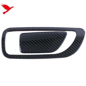 Pour Ford <span class=keywords><strong>PUMA</strong></span> 2019-2025 accessoires de voiture intérieur gant boîte de rangement poignée couverture garniture acier inoxydable Fiber de carbone noir 2 pièces - Product Image 1