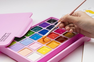 NOUVEAU VISION ROSE CASE HIMI MIYA <span class=keywords><strong>GOUACHE</strong></span> 24 COULEURS <span class=keywords><strong>GOUACHE</strong></span> PEINTURE SET - Product Image 3