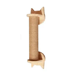 Mèo dọc bằng gỗ gãi bài, treo tường Kitten Scratch bài với sisal dây cho mèo trong nhà Claw scratcher