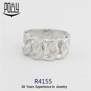 Trength-anillos de plata de circonia cúbica para mujer, joyería de diseño simple, joyería de plata