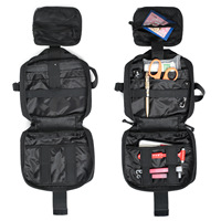 Grande trousse de premiers soins tactique vintage camouflage imperméable vide, sac médical en polyester Oxford avec fermeture éclair, pour sports de plein air