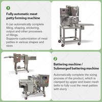 Machine automatique à fabriquer des hamburgers en forme de pépites de pain de poisson avec un doigt