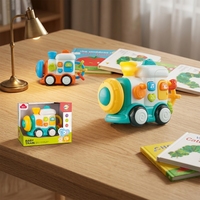 Nouveauté : Jouet de train électrique multifonctionnel avec lumières, sons, musique, rotation et glissement – Jouet d'éveil Quois
