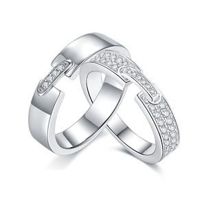 Moissanite Pav Gold Plated Prong Set <b>Wedding</b> <b>Band</b> 925 <b>Sterling</b> <b>Silver</b> Fashion Ring Brilliant Cut Engagement Bridal Jewelry - Product Image 1
