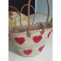 Tas Tote Bohemian Buatan Tangan Ramah Lingkungan Tahan Lama Ringan Portabel Dua Sisi Terbuka Motif Bunga Geometris Bergaris untuk Musim Panas dan Pantai