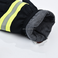 Gants de pompier, gants de sécurité en cuir résistant à la chaleur pour pompiers