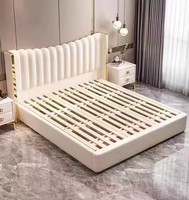 Lit plateforme traditionnel italien en bois de luxe, taille King et Queen, avec tiroirs de rangement pour un sommeil confortable