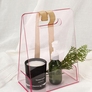 Acryl hiển thị hoa túi hoa Acrylic bó Hoa Quà Tặng Đóng gói hộp trong suốt rõ ràng sinh nhật trang trí đám cưới với xử lý - Product Image 6