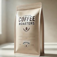 Sac à fond plat en plastique PE BOPP à huit côtés, emballage à fermeture à glissière imprimé personnalisé pour café, thé, nourriture liquide pour animaux de compagnie avec valve à air