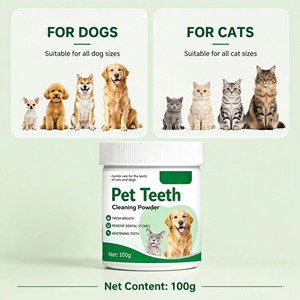 Poudre dentaire pour animaux de compagnie saveur bœuf et algues marines, haleine fraîche, dents plus blanches, élimination des taches, 100g, exclusivité transfrontalière, best-seller - Product Image 4