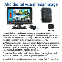 Système de surveillance pour camion et bus avec écran IPS 7 pouces, caméra de recul 2CH AHD 1080P Full HD, vision nocturne, étanche IP67