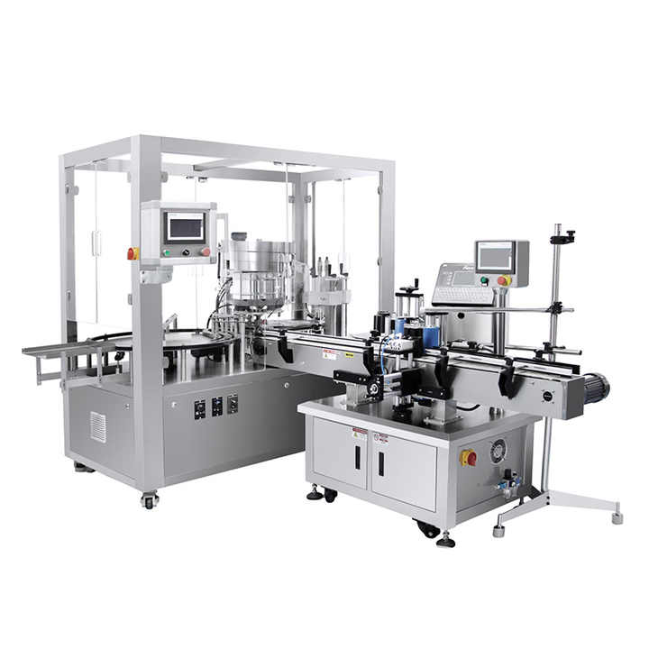 Factory Direct Fully Automatic Vial Ampoules Bottle Powder Liquid Filling Capping Crimping Labeling Machine