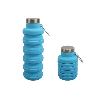 Yongli GJ026 Collapsible Silicone Cups With Lid Silicone Foldable Water Bottles For Travel Portable Sports Water Bottle
