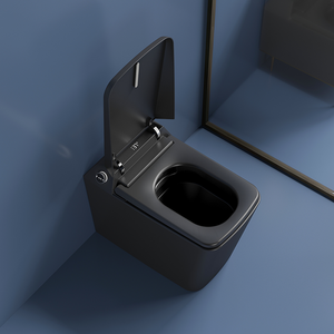 Полностью автоматический электрический биде Siphonic Flush, черный умный туалет - Product Image 5