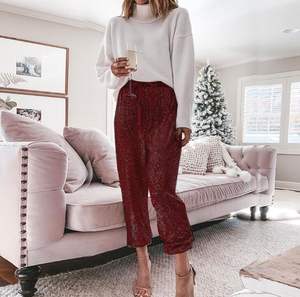 2022 nuova moda lucida <span class=keywords><strong>pantaloni</strong></span> da <span class=keywords><strong>donna</strong></span> con coulisse a vita alta con strascico con paillettes e perline <span class=keywords><strong>pantaloni</strong></span> lunghi da <span class=keywords><strong>donna</strong></span> - Product Image 5