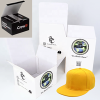 Topi bisbol topi Snapback kustom kotak kertas cetak Logo Mailer kardus kotak hadiah bergelombang pos pengiriman karton