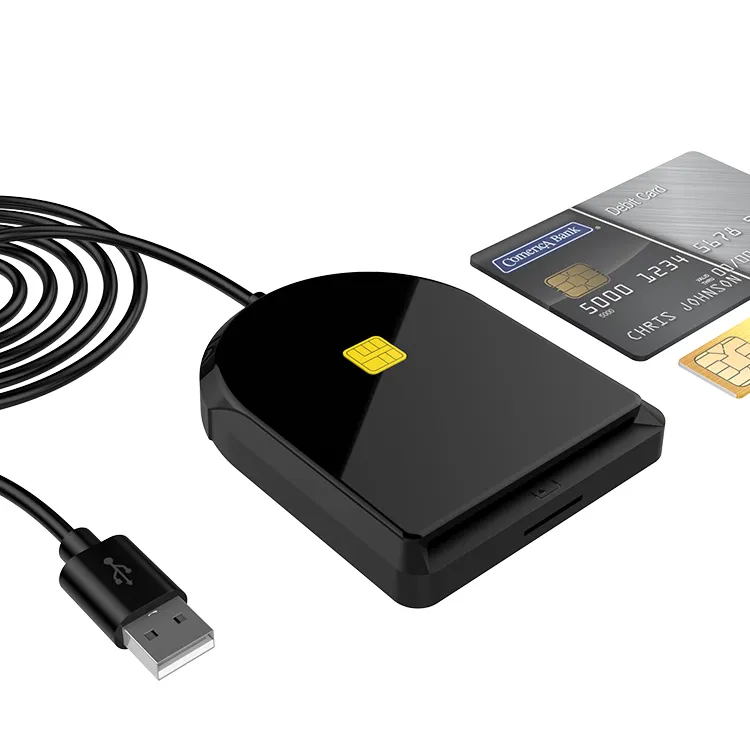 यूएसबी कॉमन एक्सेस स्मार्ट चिप आईएसओ7816 ईएमवी ईआईडी सिम क्लोनर स्मार्ट कार्ड रीडर राइटर मैक ओएस विन के साथ संगत
