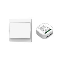 1/2gang Smart Life untuk Panel Sakelar Nirkabel Aplikasi IP44 Tahan Air AC100-240V Lampu Dinding Jangkauan 150m Dioperasikan dengan Baterai Tahan Lama