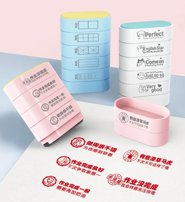 School Reward Teacher Stamps Multi-functional Flash stamp Buy More Stamps For Less With 5-in-1