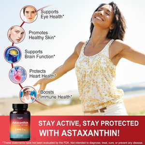 Capsules de Gélules d'Astaxanthine Haematococcus Pluvialis OEM Fabricant de Suppléments sous Marque Privée Antioxydant pour la Peau et les Yeux en Vrac - Product Image 4
