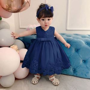 ชุดเดรสเด็ก Maxfree แต่งลูกไม้สีตัดต่อ สำหรับเด็กอายุหนึ่งขวบ พร้อมโบว์ ชุดราตรีเจ้าหญิง - Product Image 6