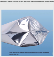 Sacs refermables à fermeture éclair, transparents à l'avant et argentés à l'arrière, pochettes auto-scellantes en Mylar bicolore pour l'emballage de bonbons, noix, en-cas et aliments