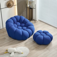 Chaise de canapé simple de concepteur moderne vente chaude bulle tissu de salon paresseux confortable citrouille rouge pour le salon extérieur