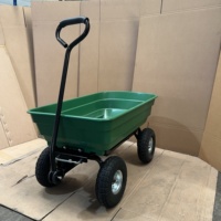 Chariot de jardin polyvalent à benne basculante, remorque de 75 litres, grande brouette basculante