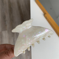 DOWELL Pince à cheveux robuste en forme de requin, style simple, pour l'arrière de la tête, de haute qualité, en feuille d'acétate épaissie